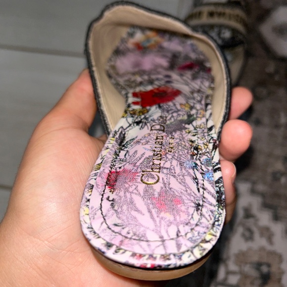 Christian Dior Printed Embroidered Accent Mules IT 40 - Picture 2 of 4
